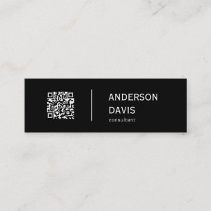 Minimalistisk Elegant QR-kod Mini Mini Business Ca Visitkort