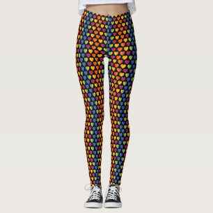 Minimalistisk Elegant Regnbåge hjärta Design Leggings