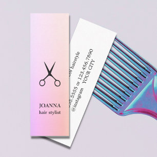 Minimalistisk Elegant Ro Black Scissors HairStylis Mini Visitkort