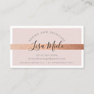 MINIMALISTISK ELEGANT RO GULD RAND ROSA VISITKORT