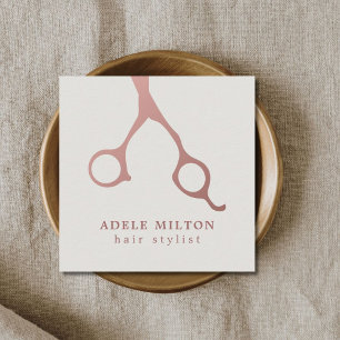 Minimalistisk Elegant Ro Hair Stylist Fyrkantigt Visitkort