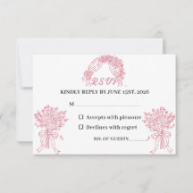 Minimalistisk Elegant Rosa Bröllop