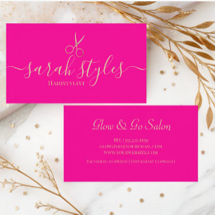 Minimalistisk Elegant Rosa Guld Hairstylist Visitkort