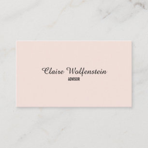 Minimalistisk Elegant Rosa Rosa Skrift Professione Visitkort