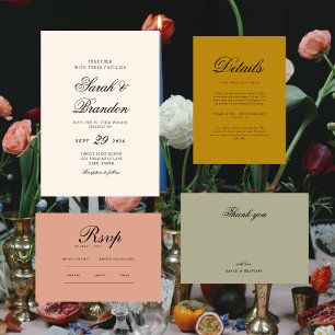 Minimalistisk Elegant   RSVP & QR Webbplats OSA Kort