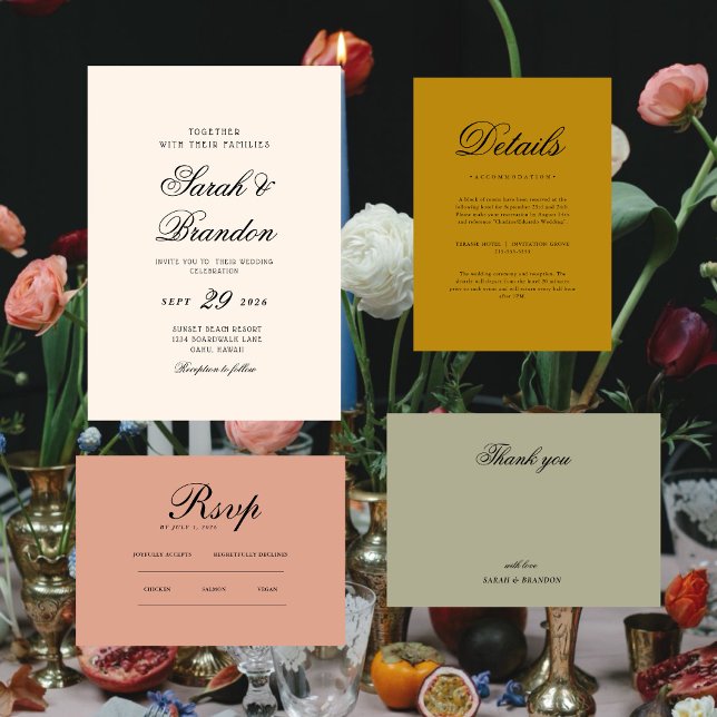 Minimalistisk Elegant | RSVP & QR Webbplats OSA Kort (Skapare uppladdad)