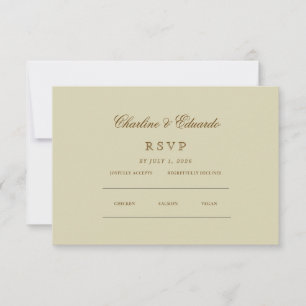 Minimalistisk Elegant   RSVP & QR Webbplats OSA Kort