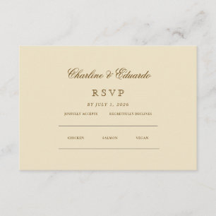Minimalistisk Elegant   RSVP & QR Webbplats Tilläggskort