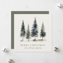 Minimalistisk Elegant Scandinavian Julgran Julkort