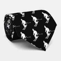 Minimalistisk Elegant Skiers Winter Black White