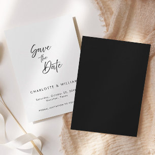 Minimalistisk Elegant Skrift   Bröllop Spara Datumet