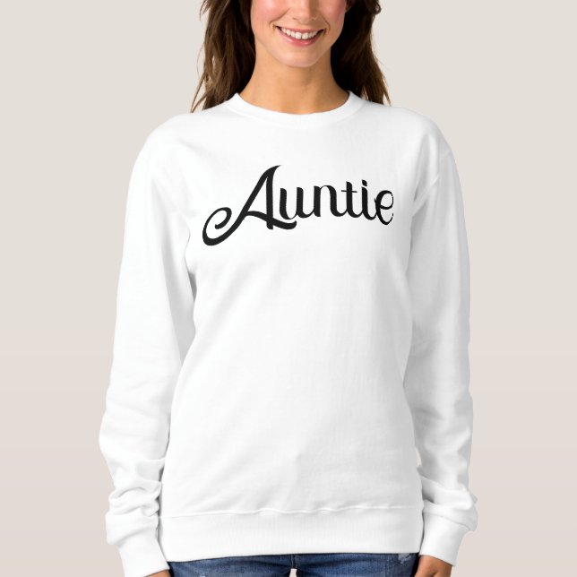 Minimalistisk Elegant-skript Auntie Sweatshirt T Shirt (Framsida)