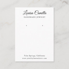 Minimalistisk Elegant Skript Örhängen Visningskort Visitkort