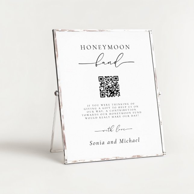 Minimalistisk Elegant-skriptet Honeymoon Fund Bröl Poster (Skapare uppladdad)