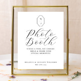 Minimalistisk elegant skrivstil & monogram skylt f