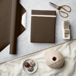 Minimalistisk Elegant Solid Chokladbrun Enkel Presentpapper