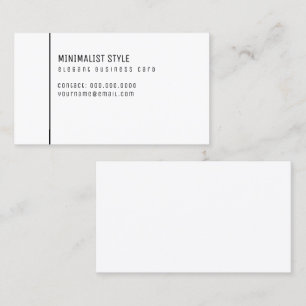 minimalistisk elegant stil vit visitkort