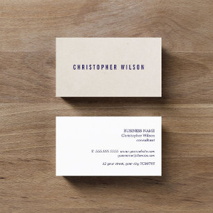Minimalistisk Elegant Struktur Beige Blue Consulta Visitkort