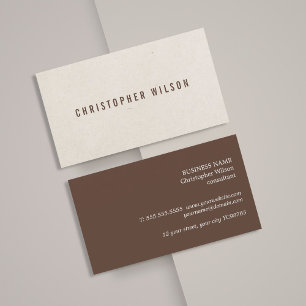 Minimalistisk Elegant Struktur Beige Brown Consult Visitkort