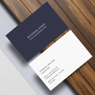 Minimalistisk Elegant Struktur Blå Konsult Visitkort