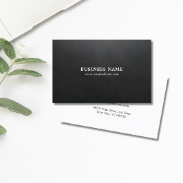 Minimalistisk Elegant Struktur Black Consultant Visitkort