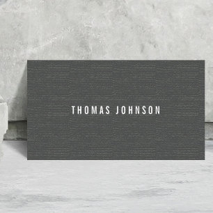 Minimalistisk Elegant Struktur Grått White Consult Visitkort