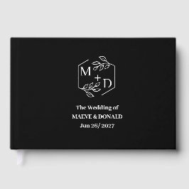 Minimalistisk Elegant Svart Bröllop Gästböcker