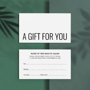 Minimalistisk Elegant, svart och vit fet Visitkort