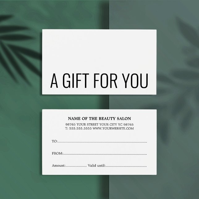 Minimalistisk Elegant, svart och vit fet Visitkort (Skapare uppladdad)