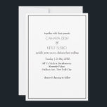 Minimalistisk Elegant, svart och vitt Bröllop Inbjudningar<br><div class="desc">Inbjudan till minimalistisk Elegant,  svart och vitt bröllop. Denna minimalistiska svartvita bröllopsinbjudan är perfekt för en minimalistisk,  modern och elegant bröllop.</div>