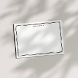 Minimalistisk Elegant, svart två Gräns-Professione Anteckningskort<br><div class="desc">Minimalistisk Elegant 2 Gräns Black Note Card-perfekt för chef,  konsulter,  professioneller eller affärsmän.</div>