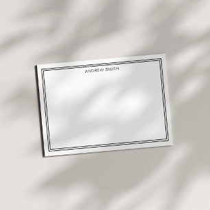 Minimalistisk Elegant, svart två Gräns-Professione Anteckningskort