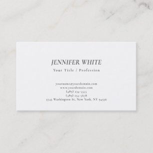 Minimalistisk Elegant Svart & Vitt Retro Visitkort