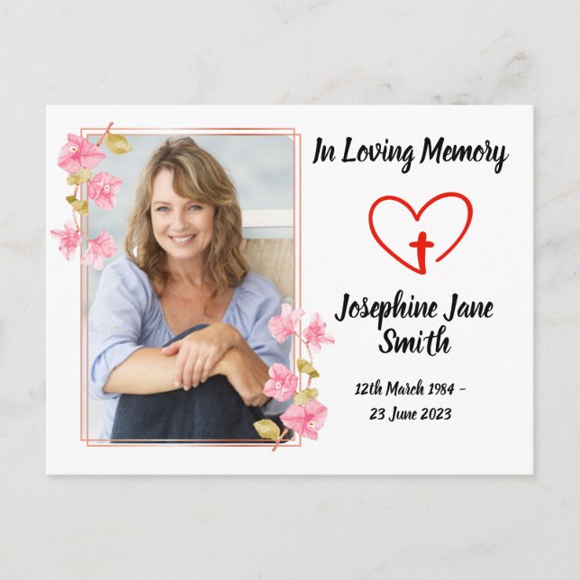 Minimalistisk Elegant Sympatibeflockad Fotobönkort Vykort (Framsida)