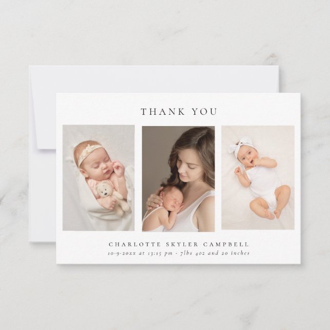 Minimalistisk Elegant Tack 3-foton (Framsida)