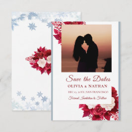 Minimalistisk Elegant Text & Foto Design / Bröllop Spara Datumet