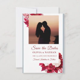 Minimalistisk Elegant Text & Foto Design / Bröllop Spara Datumet