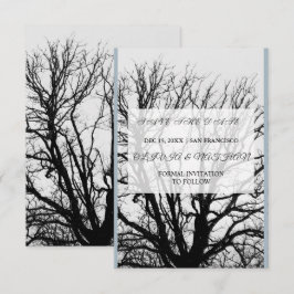 Minimalistisk Elegant Text & Foto Design / Bröllop Spara Datumet