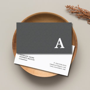 Minimalistisk Elegant Textur Grå Konsult Visitkort