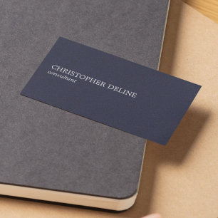 Minimalistisk Elegant Texturerad blå konsult Visitkort