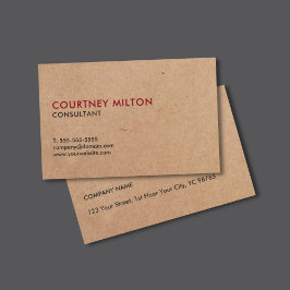 Minimalistisk Elegant, tryckt Papper konsult i Kra Visitkort