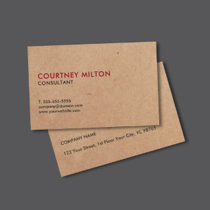 Minimalistisk Elegant, tryckt Papper konsult i Kra Visitkort