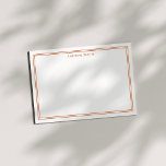 Minimalistisk Elegant två bränd Orange Gräns Anteckningskort<br><div class="desc">Minimalistisk perfekt av Elegant två Gräns-bränd Orange-anteckningskort för chef,  konsulter,  professioneller eller affärsmän.</div>