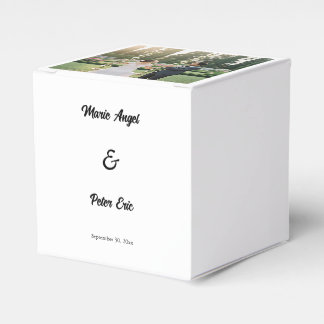 Minimalistisk Elegant Typografi Foto Lock Bröllop Presentaskar