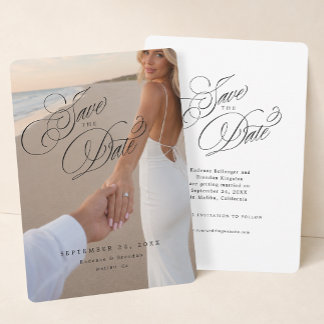 Minimalistisk Elegant Typografi Foto Spara Datumet
