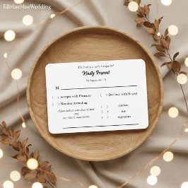 Minimalistisk Elegant Typografi & Middagsval RSVP OSA Kort