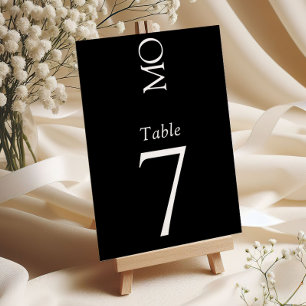 Minimalistisk Elegant Typografi Monogram Bröllop Bordsnummer