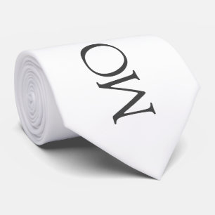 Minimalistisk Elegant Typografi Monogram Bröllop Slips