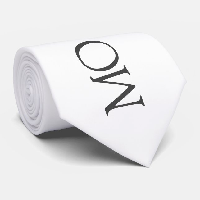 Minimalistisk Elegant Typografi Monogram Bröllop Slips (Rullad)