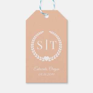 Minimalistisk Elegant Typografi Monogram Initialer Presentetikett